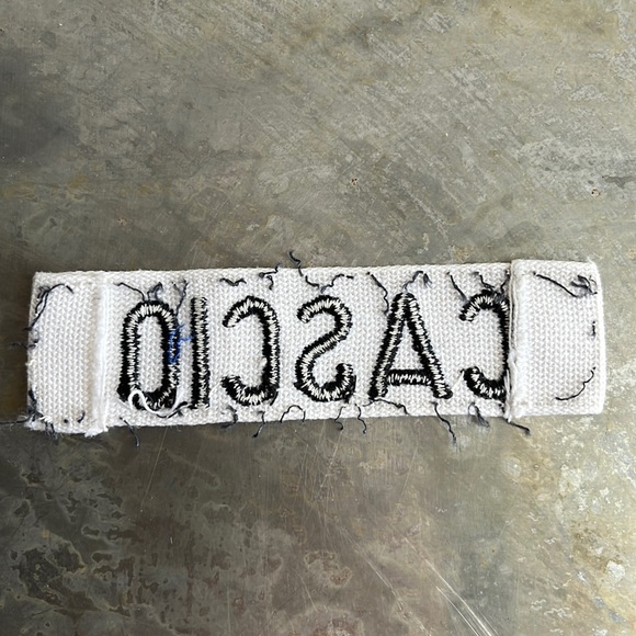 CASCIO Embroidered Vintage ‘White’ military name tape patch : CASCIO - Picture 3 of 8